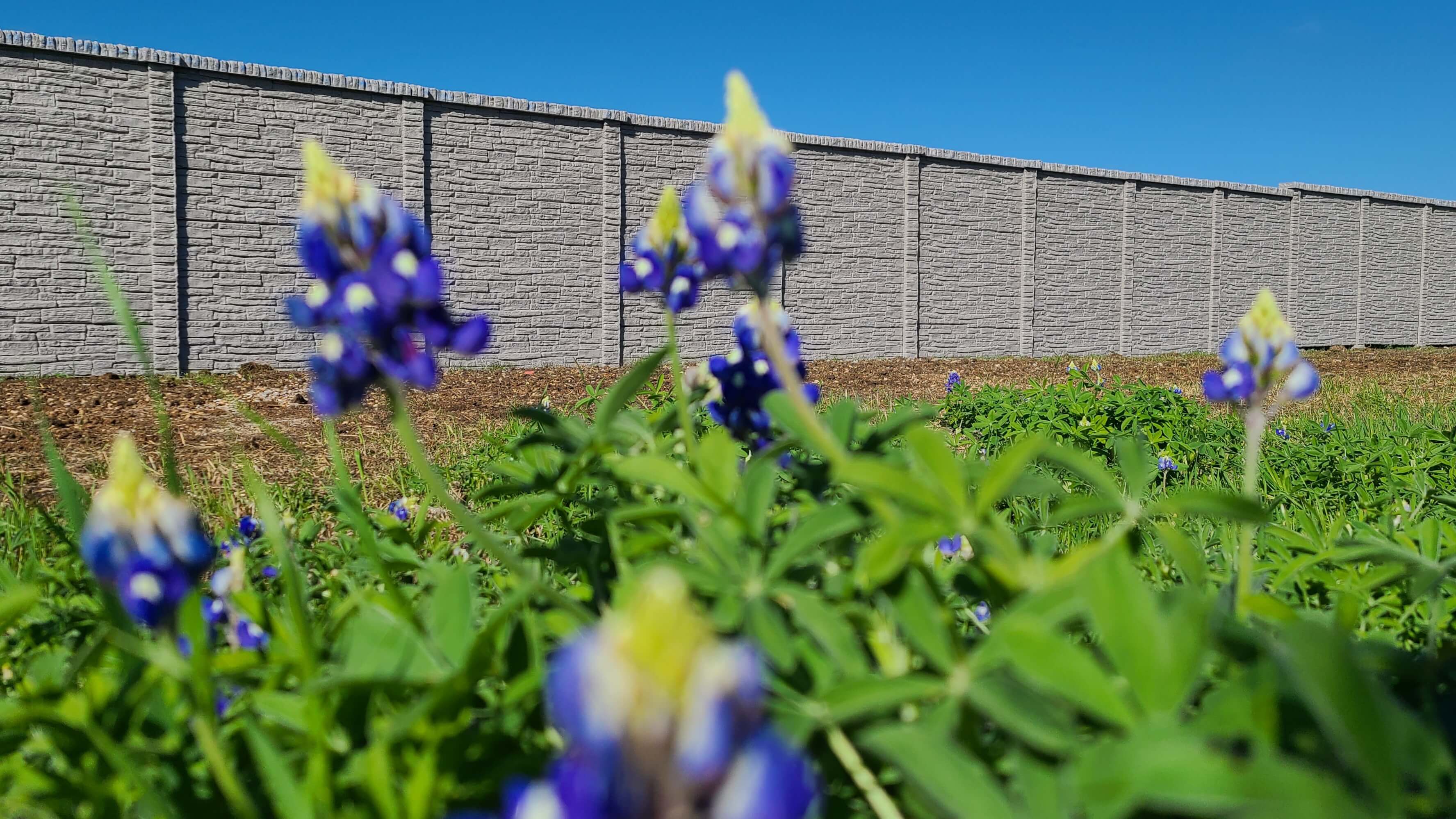 front concrete fence design